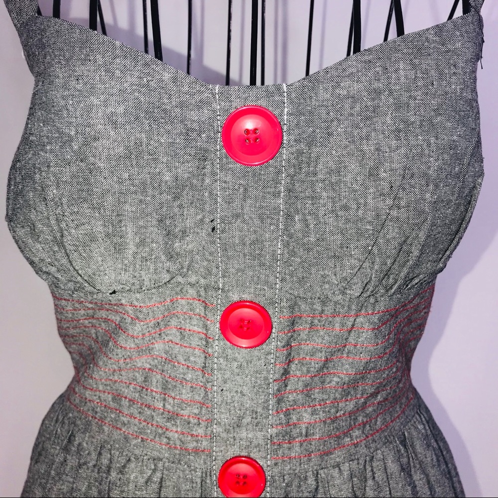 Ruby Rox Women's Junior Halter Backless Mini Fit & Flare Gray Dress Size 5 NWOT - Picture 6 of 8